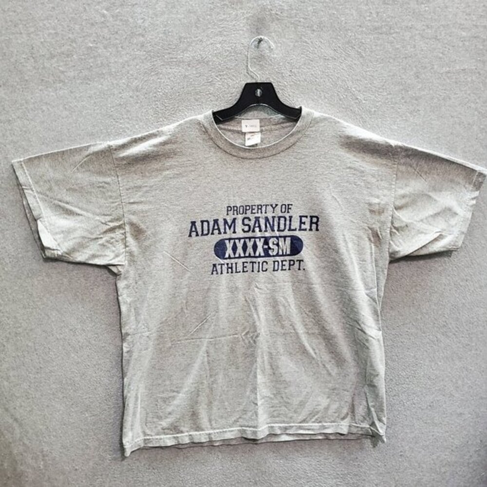 VINTAGE Adam Sandler Men Shirt 2XL Gray 90s The Lonesome‎ Kicker Music Promo Tee